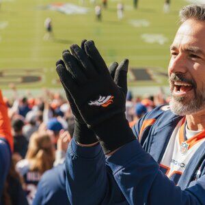 Broncos Black Touchscreen Gloves